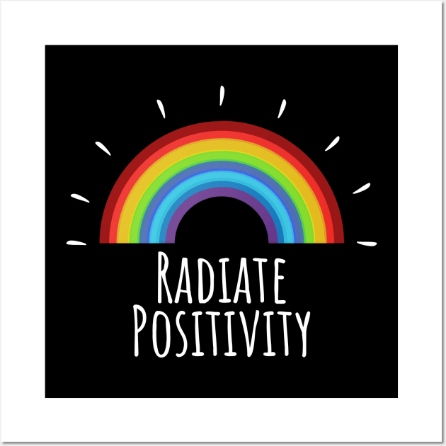 Radiate Positivity Rainbow Wall Art by Parin Shop